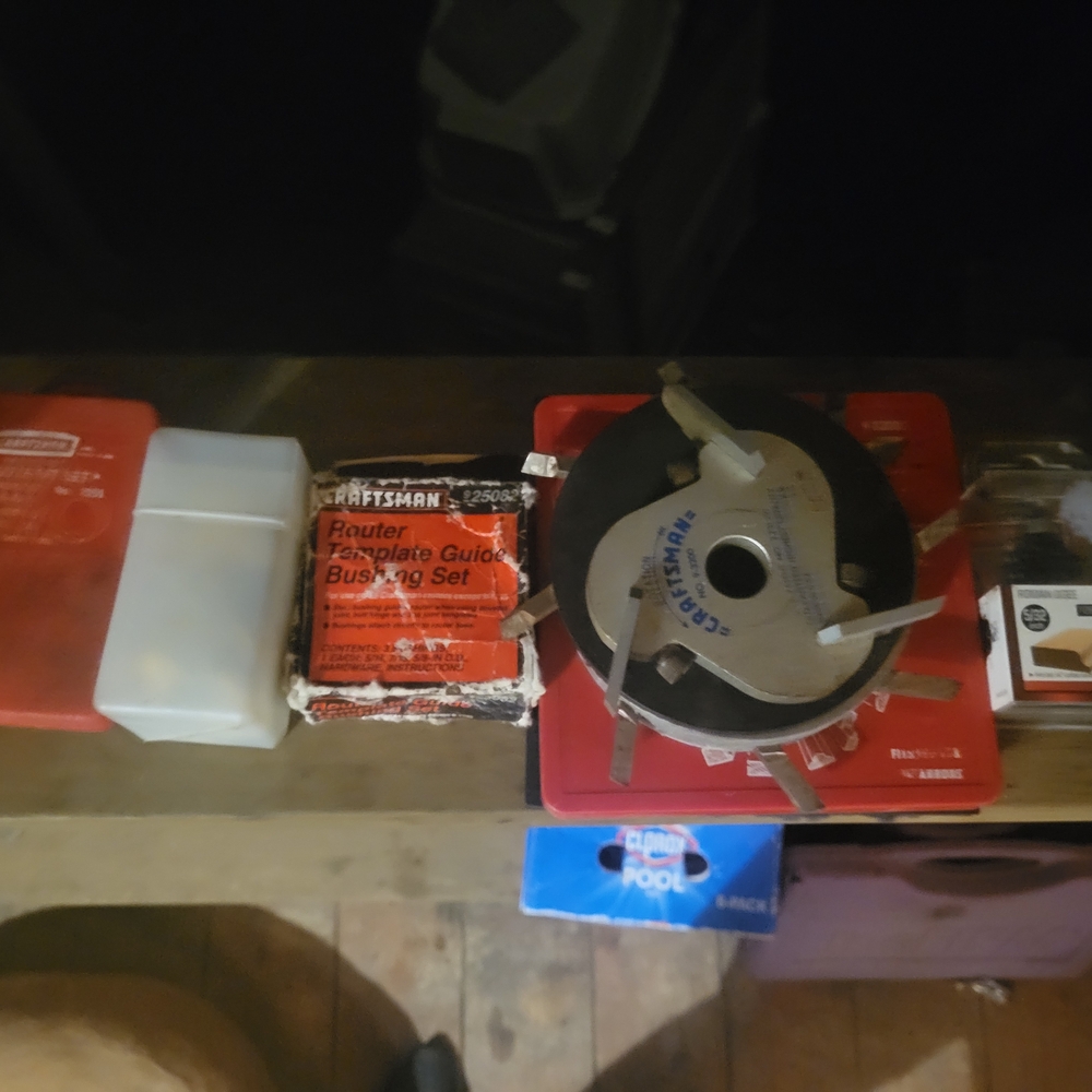 Craftsman Router Template Guide Bushing Set And 3 Router Bits 2 Dado Blades 1 Ji